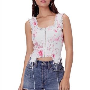 For Love & Lemon Sheridan Denim Bustier